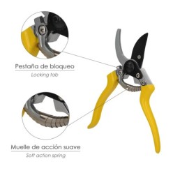 Tijeras Podar 1 Mano Japonesa Akagi T-8S  220 mm, Mangos Aluminio Endurecido, Hoja Recubierta PTFE