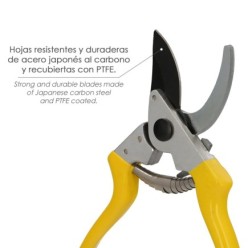 Tijeras Podar 1 Mano Japonesa Akagi T-8S  220 mm, Mangos Aluminio Endurecido, Hoja Recubierta PTFE