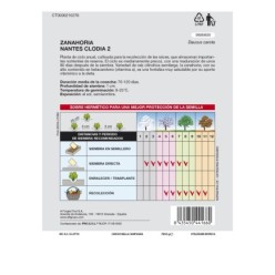 Semillas Zanahoria Nantes Temprana (7 Gramos), Semillas Verduras, Horticultura, Horticola, Semillas Huerto,