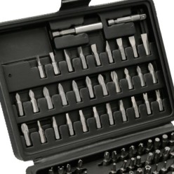 Juego Puntas con Destornillador 1/4" 99 Pzs, Con Apadtador, Cromo Vanadio, Kit Llave Combinada, Kit Carraca,