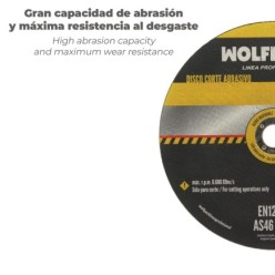 Disco Corte Abrasivo Acero Inoxidable Ø 115x Ø 22,2 mm Espesor 1,6 mm, Disco Radial / Amoladora Universal