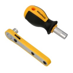 Juego Puntas con Destornillador 1/4" 99 Pzs, Con Apadtador, Cromo Vanadio, Kit Llave Combinada, Kit Carraca,