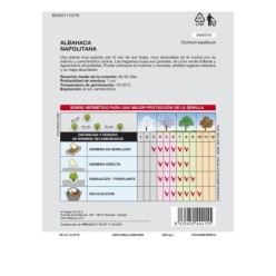Semillas Aromáticas Albahaca Gigante (5 gramos) Horticultura, Horticola, Semillas Huerto,