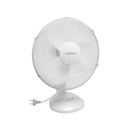 Ventilador Maurer Mesa Ø 40 cm, 45 W, Aspas gran tamaño, Inclinación ajustable, 3 velocidades