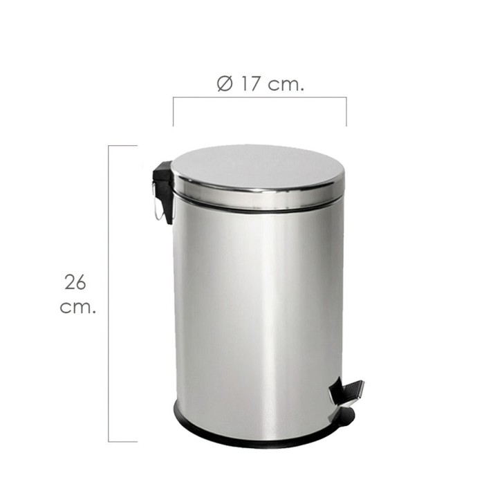 Papelera Maurer  Inoxidable   3 Litros Ø 17 x 26 cm, al por Mayor | Almacén de Ferretería