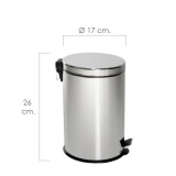 Papelera Maurer  Inoxidable   3 Litros Ø 17 x 26 cm, al por Mayor | Almacén de Ferretería
