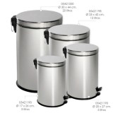 Papelera Maurer  Inoxidable   3 Litros Ø 17 x 26 cm, al por Mayor | Almacén de Ferretería
