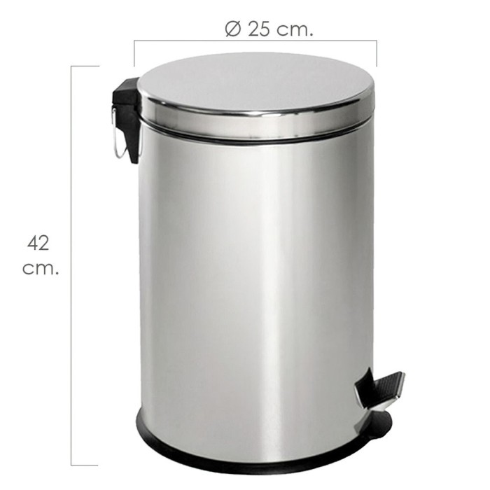 Papelera Maurer  Inoxidable 12 Litros Ø 25 x 42 cm, al por Mayor | Almacén de Ferretería