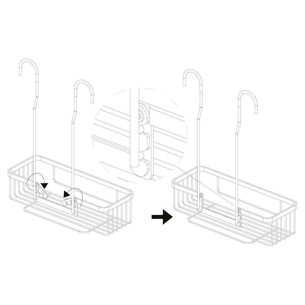 Cestillo Inox Para Colgar 1 Altura, 280 x 105 x 335 mm, al por Mayor | Almacén de Ferretería