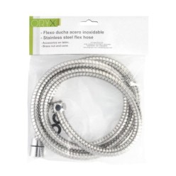 Flexo / Manguera Ducha Acero Inoxidable 1,50 Metros Accesorios de Latón, Flexible, Resistente a Torceduras, Conexión Estandar