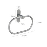 Toallero Forma Anilla Color Inox Con Efecto Espejo, Autoadhesivo Resistente, Porta Toallas, Toallero Adhesivo Pared / Mueble al 