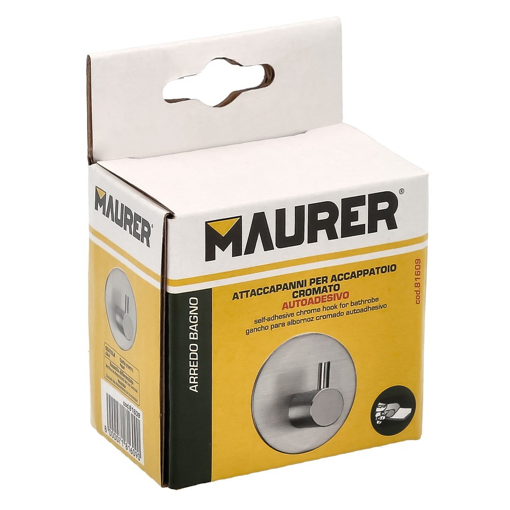 Gancho Colgador Baño Individual Toallas / Albornoz Color Inox Autoadhesivo Resistente, Sin Tornillos al por Mayor | Almacén de F