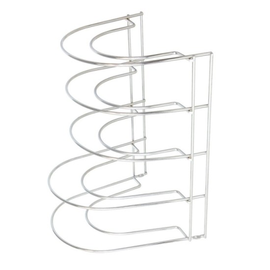 Soporte Vertical 5 Niveles Para Sartenes, Tapaderas, Acero Cromado al por Mayor | Almacén de Ferretería