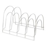 Soporte Vertical 5 Niveles Para Sartenes, Tapaderas, Acero Cromado al por Mayor | Almacén de Ferretería