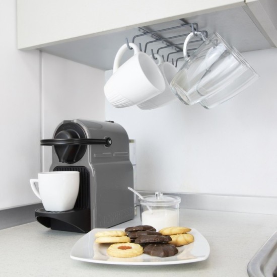 Colgador Tazas, Soporte Cocina Bajo Mueble, Acero Cuelgatazas para 10 tazas al por Mayor | Almacén de Ferretería