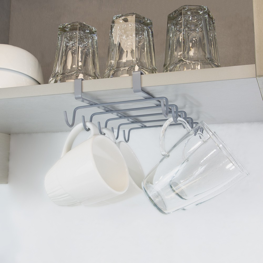 Colgador Tazas, Soporte Cocina Bajo Mueble, Acero Cuelgatazas para 10 tazas al por Mayor | Almacén de Ferretería