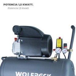 Compresor Aire Wolfpack 50 Litros / 8 Bares / 1,5 Kw - 2,0 HP