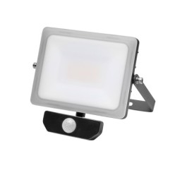 Foco Led Plano 30 Watt, Luz Blanca 4000º K  IP 65 2400 Lumenes Con Sensor de Presencia