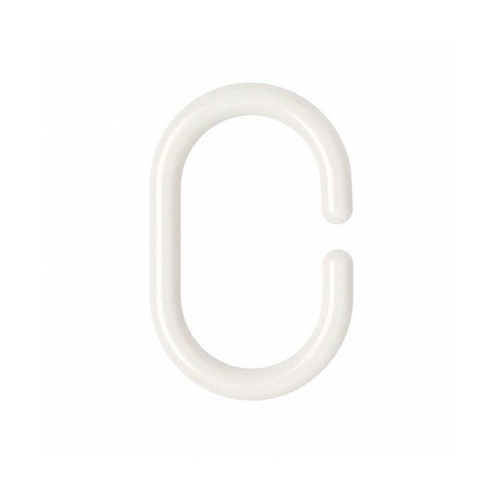 Anillas Para Cortinas de Ducha Oval, Anilla Baño Oval 18 mm, Blanca (Bolsa 100 Unidades) al por Mayor | Almacén de Ferretería