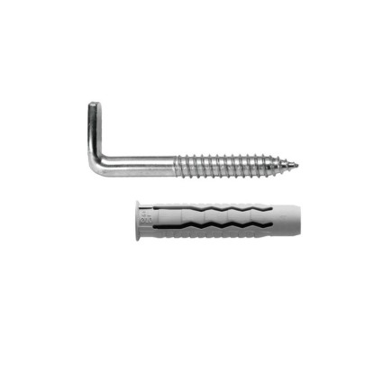 Kit Sanitario Alcayata Con Taco Ø 10 x 50 mm, Fijación Calentadores / Termos De Agua