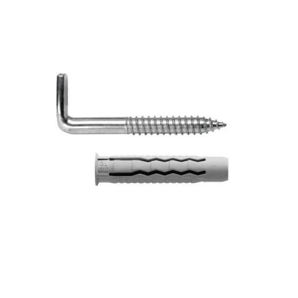Kit Sanitario Alcayata Con Taco Ø 12 x 60 mm, Fijación Calentadores / Termos De Agua