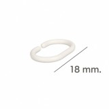 Anillas Para Cortinas de Ducha Oval, Anilla Baño Oval 18 mm, Blanca (Bolsa 100 Unidades) al por Mayor | Almacén de Ferretería