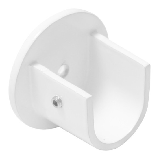 Soporte Zirconio Lateral Para Barras Ø 20 mm, Acabado Blanco (2 Piezas) al por Mayor | Almacén de Ferretería