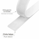 Cinta Velcro Felpa Con Adhesivo Blanco Rollo 25 metros al por Mayor | Almacén de Ferretería