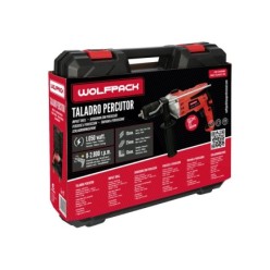 Taladro Percutor Con Variador de Velocidad 1050 Watt, Incluye Maletín, Empuñadura y Guia Metalica,