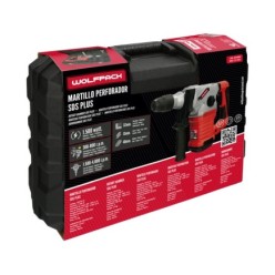 Martillo Demoledor Perforador SDS PLUS 1,500 Watt, Con Accesorios y Maletin, 4,000 IPM 6 Julios,