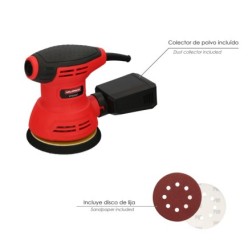 Lijadora Wolfpack Orbital 240 Watt, Lijadora Multifunción, Decapado, Lijado, Eliminar Oxido, Disco Ø 125 mm,