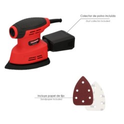 Lijadora Wolfpack Delta 220 Watt, Lijadora Mouse Multifunción, Decapado, Lijado, Eliminar Oxido, etc,