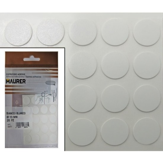 Tapatornillos Adhesivos Blanco (Blister 20 unidades) al por Mayor | Almacén de Ferretería