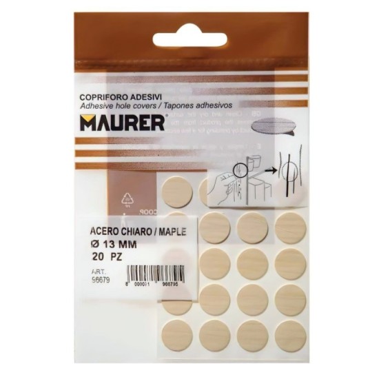 Tapatornillos Adhesivos Maple (Blister 20 unidades) al por Mayor | Almacén de Ferretería