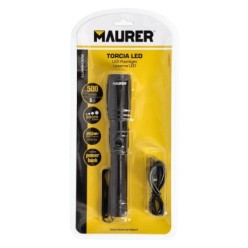 Linterna LED De Mano Con Bateria Recargable Con Función Powerbank ( 2,000 mAh) 500 Lumenes (5 Watt,) Con Función Zoom