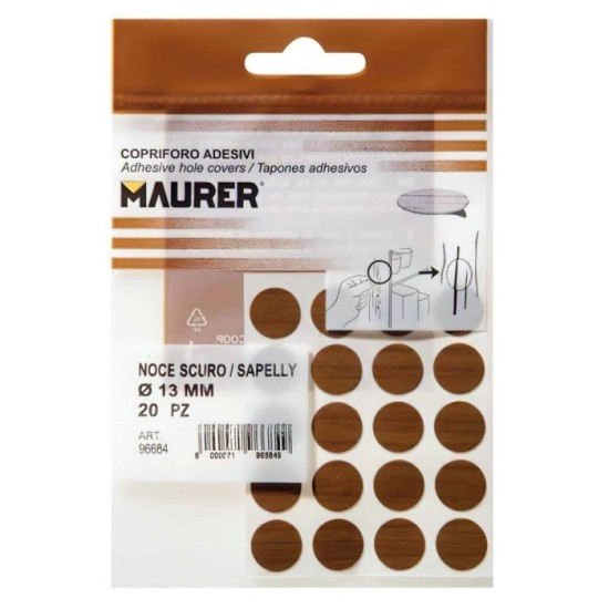 Tapatornillos Adhesivos Sapelly (Blister 20 unidades) al por Mayor | Almacén de Ferretería