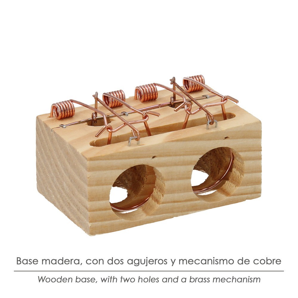 Trampa De Madera Para Ratones 2 Agujeros Ø 28 mm, al por Mayor | Almacén de Ferretería