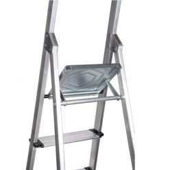Escalera Doméstica Aluminio Profesional 5 Peldaños 12 cm Grosor,