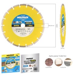 Disco Diamante 230 mm, General Obra Segmentado Sinterizado