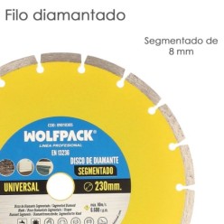 Disco Diamante 230 mm, General Obra Segmentado Sinterizado