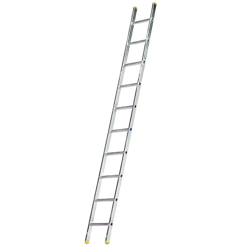 Escalera Aluminio 1 Tramo, 10 Peldaños, Antideslizante, Resistente,