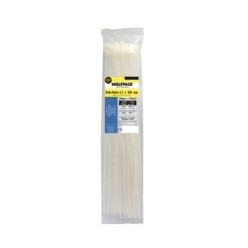 Brida Nylon 100%, Color Blanco / Natural 4,5 x 360 mm, 100 Piezas, Abrazadera Plastico, Organizador Cables, Alta Resistencia