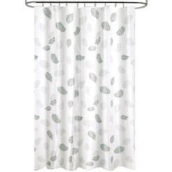 Cortina Ducha Tela Hojas 180 x 200 cm, Cortina baño, Cortina Tela Impermeable Con Anillas