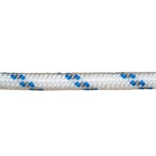 Cuerda Poliester Trenzada Blanca / Azul 4 mm, Bobina 200 m,