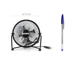 Ventilador Sobremesa Ø 10 cm, Funcionamiento USB
