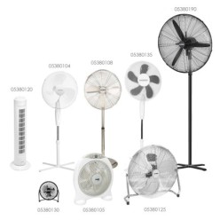 Ventilador Pie Ø 70 x195 cm, Negro 190 W, Oscilación Automatica, Altura Regulable, Cabezal Inclinable, Base Estable 60x60 cm,