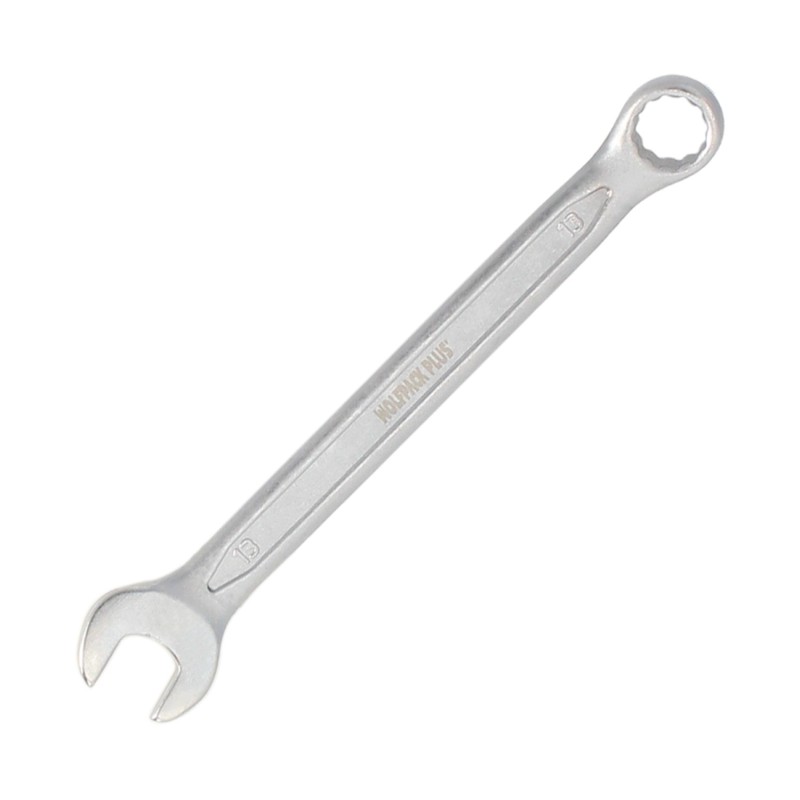 Llave Combinada Plus 13x13 Acero Cromo Vanadio DIN 3113, Llave Doble Boca, Llave Fija, Llave Estrella