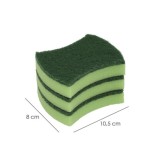 Estropajo Verde Con Esponja, Pack 3 Unidades, al por Mayor | Almacén de Ferretería