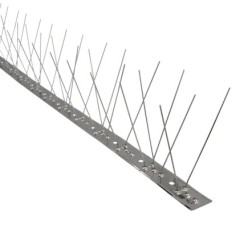 Pincho Anti Palomas / Pajaros 1 Metro Inoxidable Pincho Doble 60 Pinchos, Adaptable a Varias Posiciones