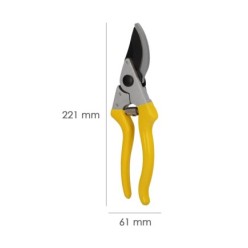 Tijeras Podar 1 Mano Japonesa Akagi T-8S  220 mm, Mangos Aluminio Endurecido, Hoja Recubierta PTFE